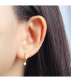 CZ Silver Huggies Earring HO-2692